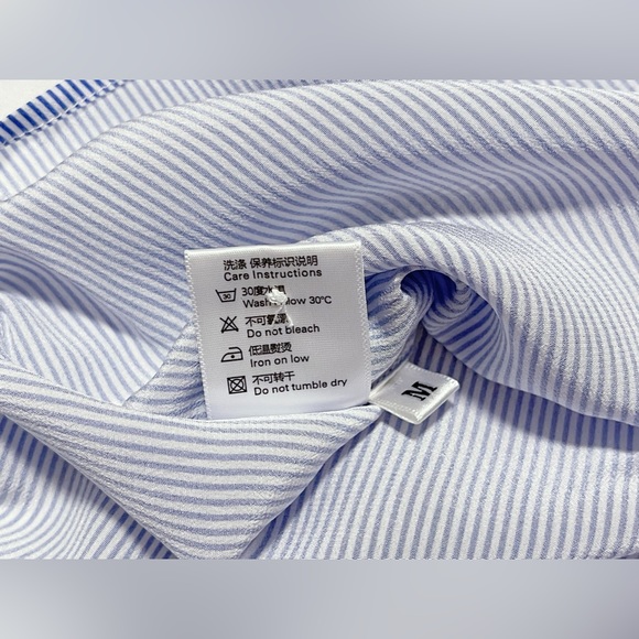 Silk Striped Shirt with Contrasted Collar and Cuffs - Picture 12 of 12